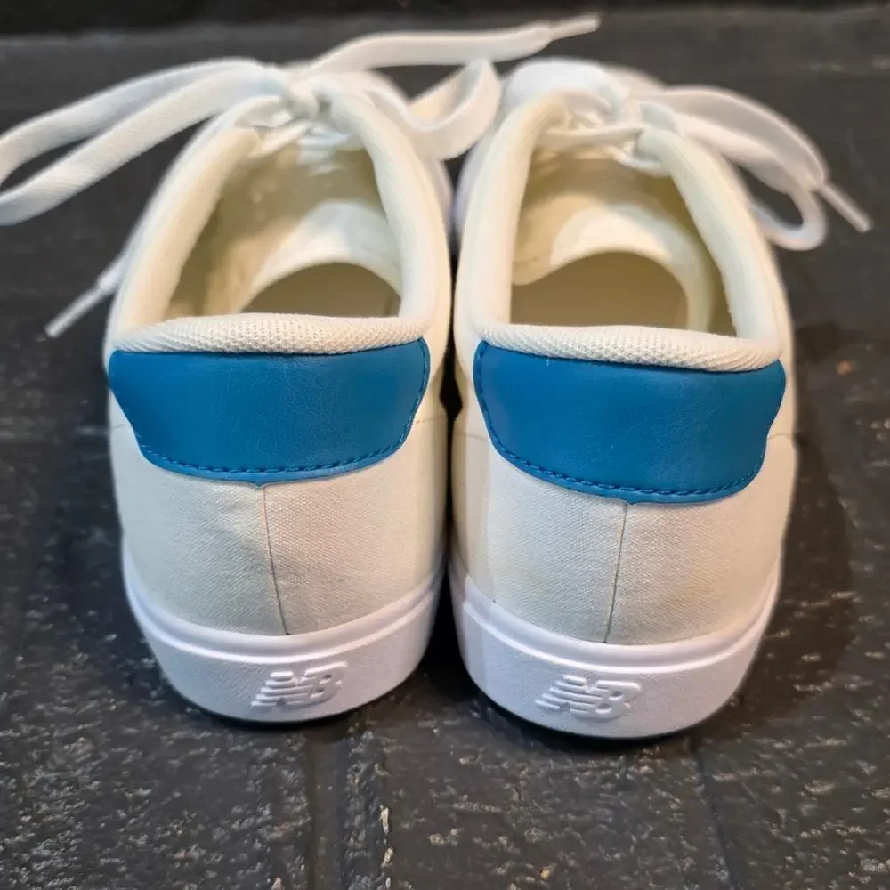 New Balance All Coasts 55 Canvas Sneakers - White/Blue Men's Size 8.5
